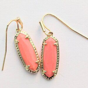 Kendra Scott Eva Magnesite 14K Gold Over Brass Drop Earrings - Coral Magnesite